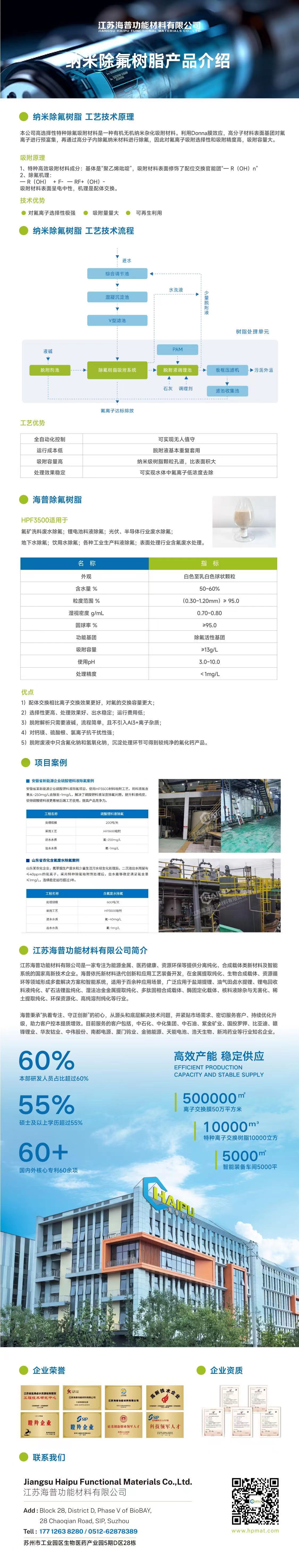 纳米除氟树脂产品介绍